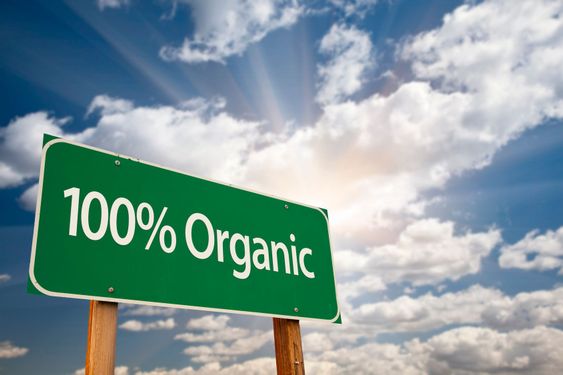 100% Organic Green Road Sign