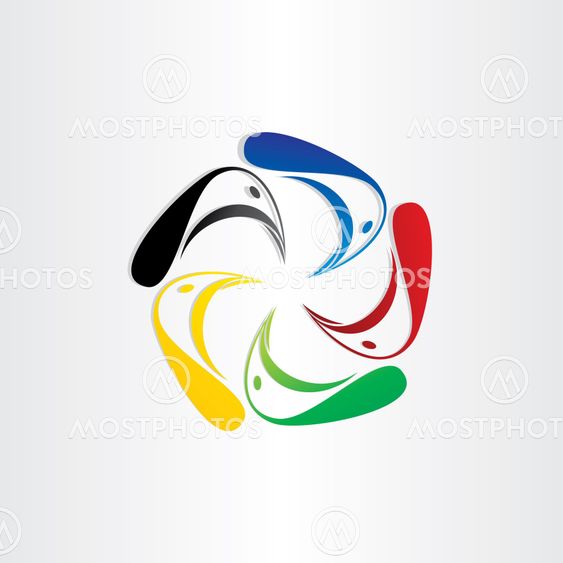 color birds in circle symbol