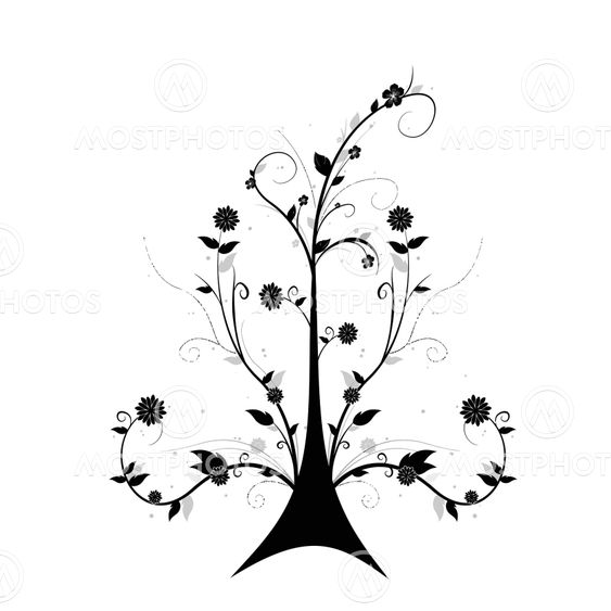 Art floral tree