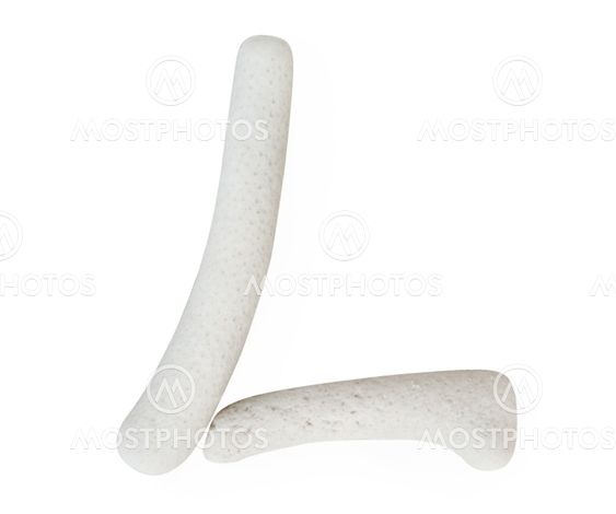 One letter of coral alphabet