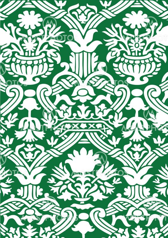 Green and white Seamless abstract hand-drawn floral pattern, vintage background. Seamless pattern can be used for wallpaper, pattern fills, web page background, surface textures, packaging, invitations