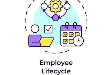 Employee performance management multi color concept icon