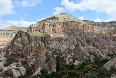 View of the multicoloured sandstone rocks, sediments in...