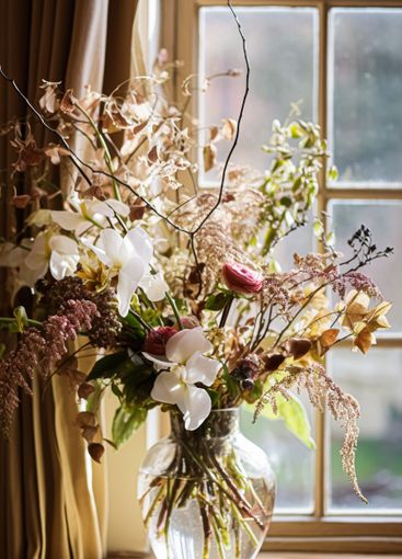 Floral arrangement with winter, autumn or early spring...