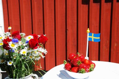 Summer decorated swedish table