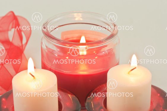 Red and White Candles