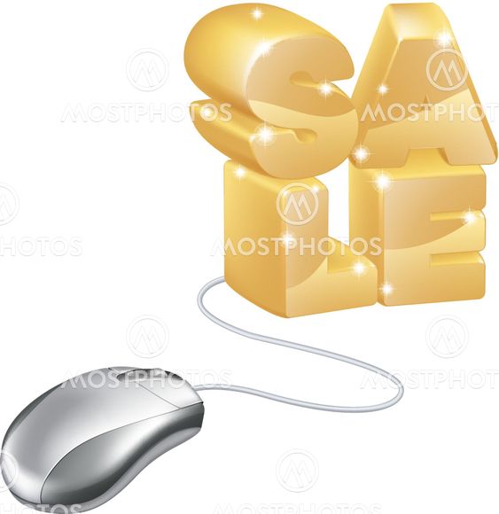 Mouse internet sale concept