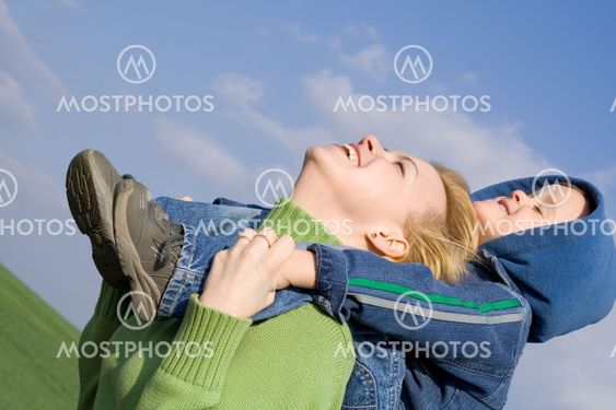 Mother and son having fun