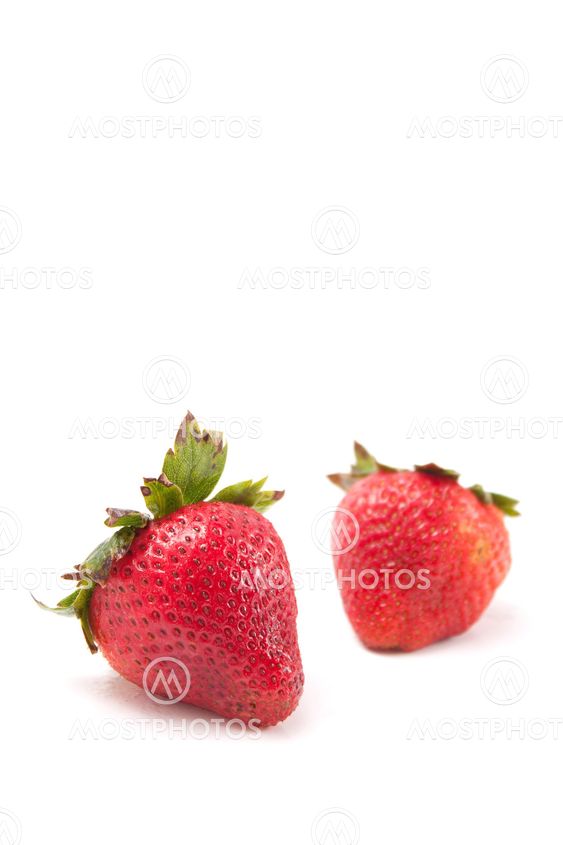Two Fresh Ripe Strawberries