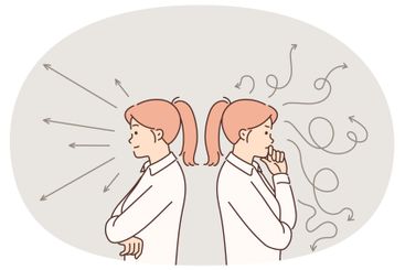 Women trying to make choice between different ways to...