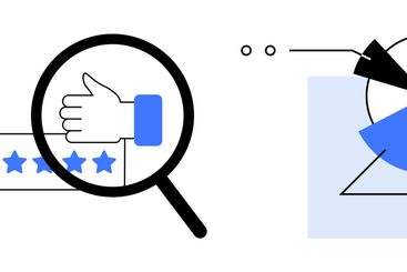 AI-driven technology concepts with magnifying glass,...