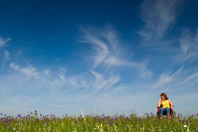 Handicapped woman on wheelchair