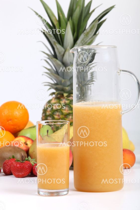 Fresh fruit and juice