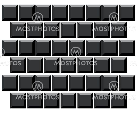 Blank computer keyboard keys