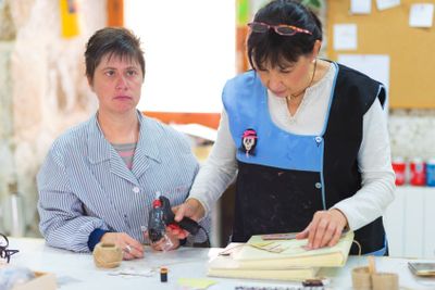 Briviesca, Spain - November 7, 2018: People with special...