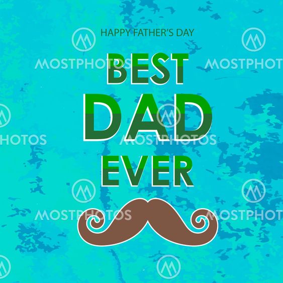 Best Dad Poster. Happy Fathers Day Design