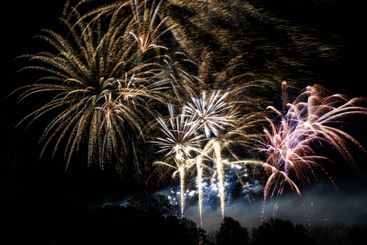 Firework display at a festival