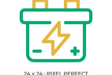 Car battery colorful line ui icon