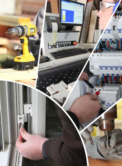 Mosaic of different occupations