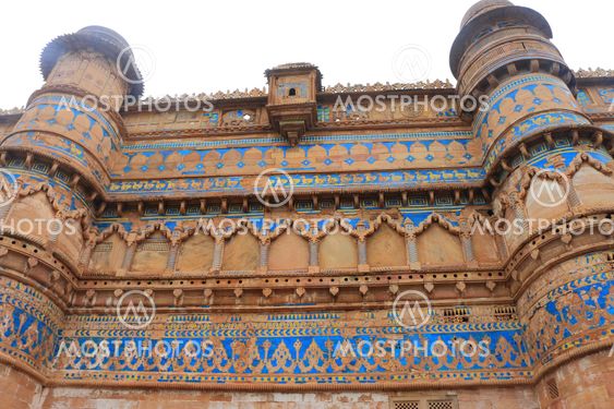 Gwalior india fort and Gurdwara Bandi Chhor marble Temple