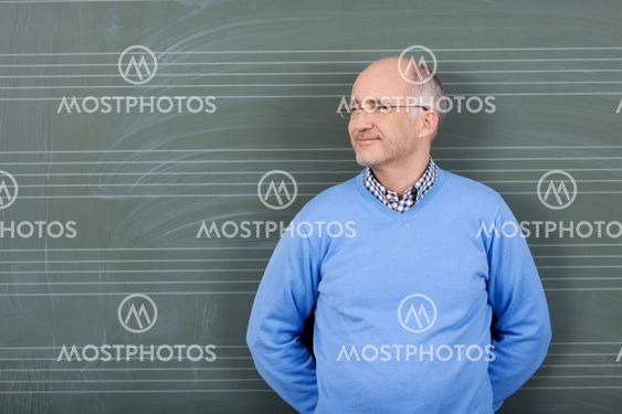 Happy satisfied male teacher