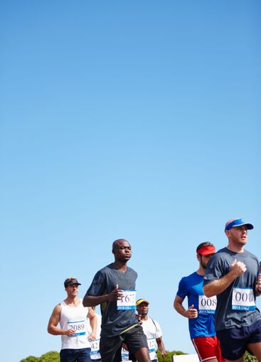 People, running and outdoor marathon for fitness, cardio...