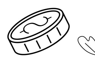 Simplified Coin, Feather, and Calendar Icons for Visual...