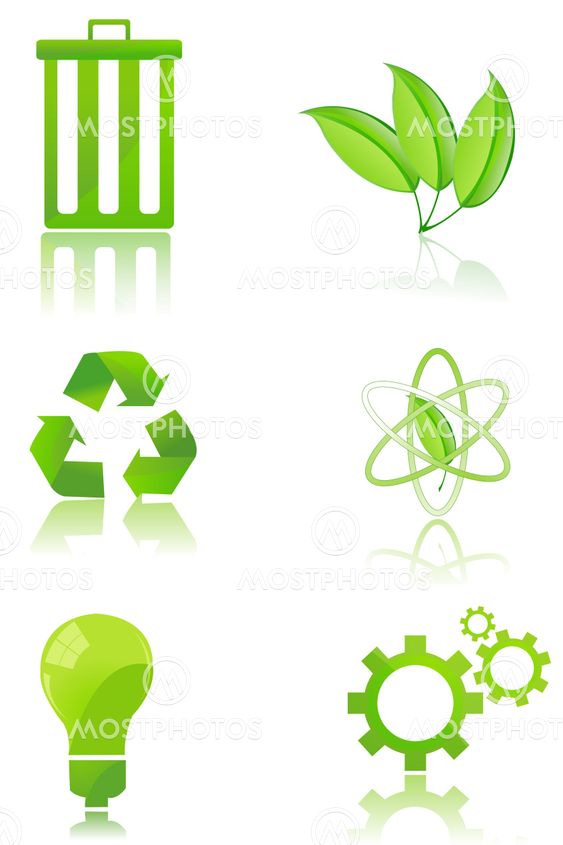set of recycle icons