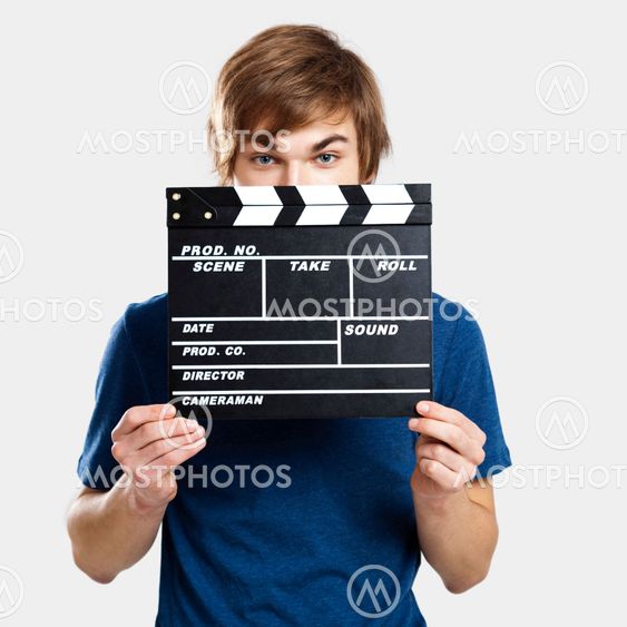 Showing a clapboard