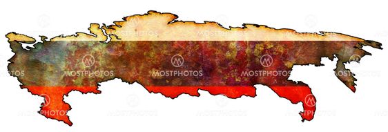 russia flag on territory