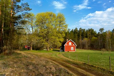 Swedish red wooden house