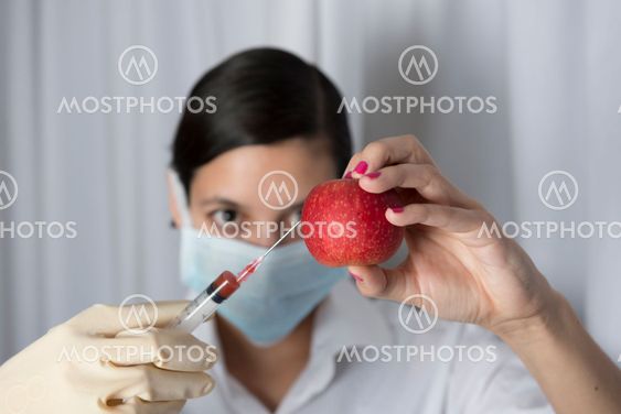 Beautiful women holding syringe