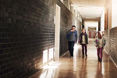 Home time finally. Full length shot of a group of...