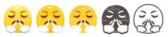 Angry huffing emoji