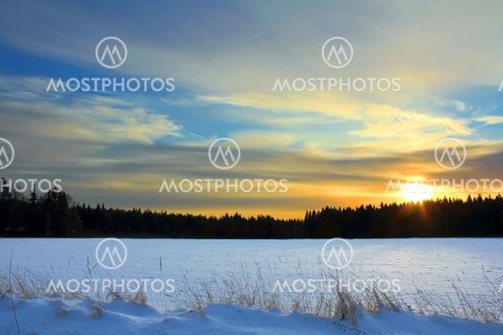 Winter Sunset in Finland