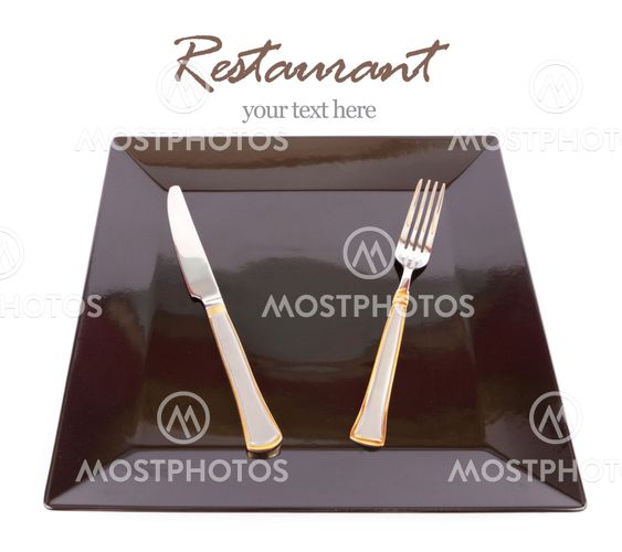 Dish with fork and knife