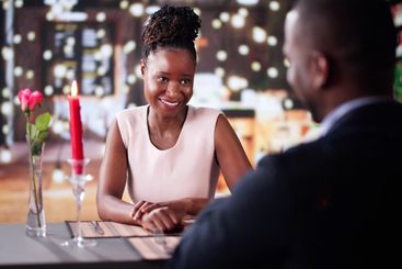 Romantic Couple Having Dinner