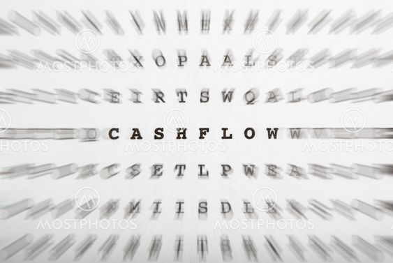 Crossword letters, focus on word cash flow