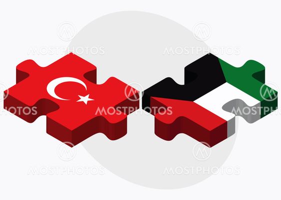 Turkey and Kuwait Flags