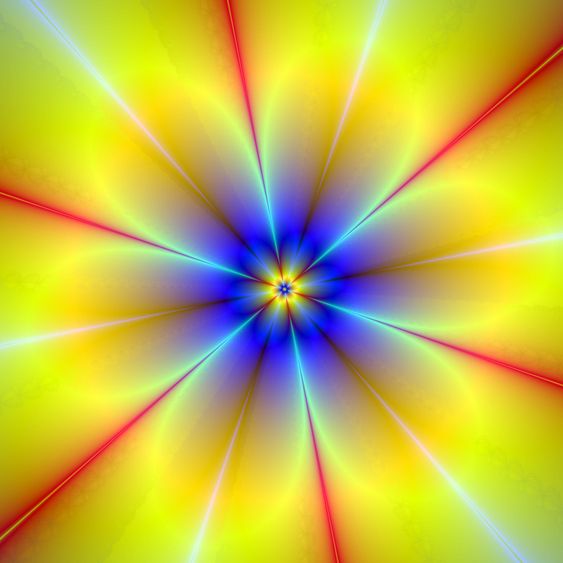 Fractal Flower In Yellow