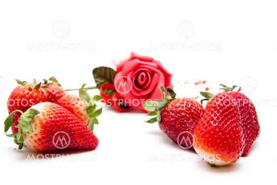 Red rose with Strawberrys