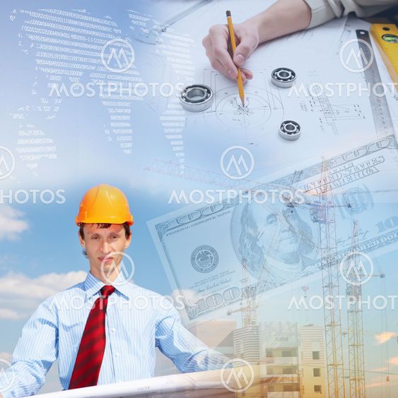Construction industry collage