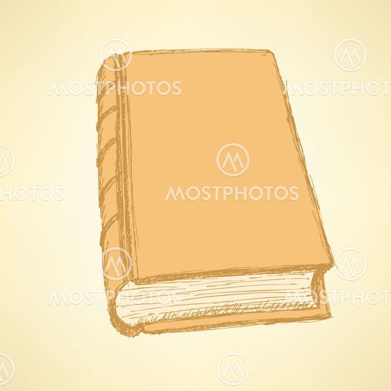 Sketch cute closed book