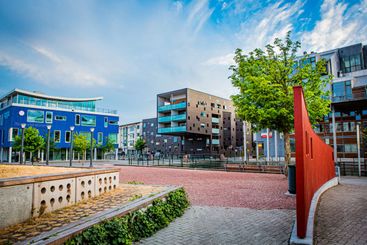 Vy från västra hamnen i Malmö