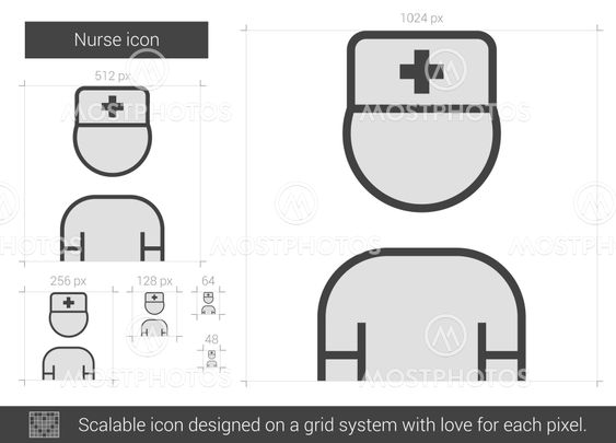 Nurse line icon.