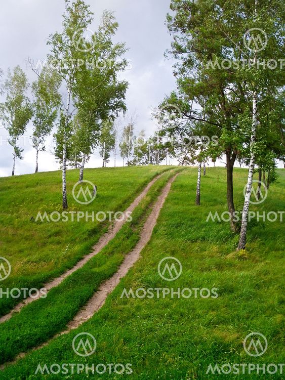 Dirt road on a hill