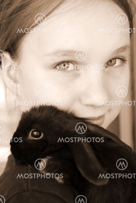 Girl and bunny