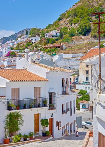 Road, town and outdoor architecture on vacation, Europe...