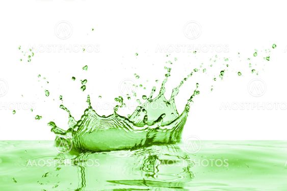 green liquid splash
