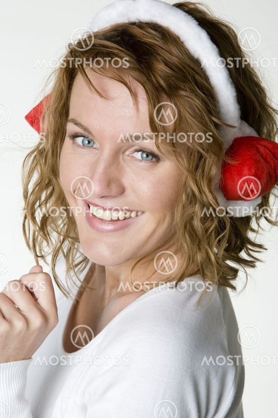 woman''s portrait - Santa Claus